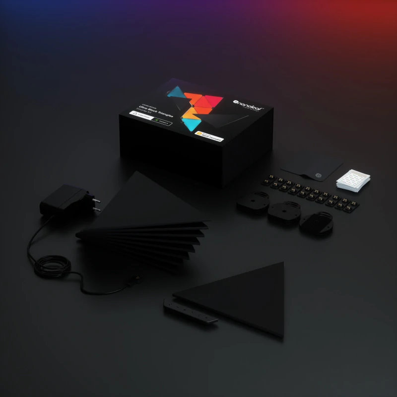Nanoleaf Shapes 黑色三角形彩色智能燈板 9件基本裝