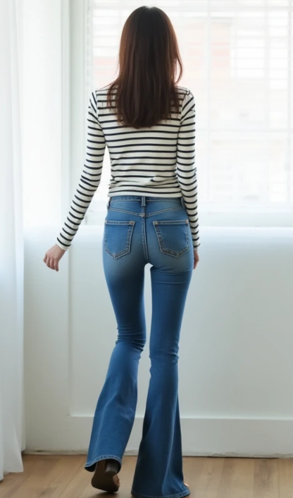 フレアデニムパンツ