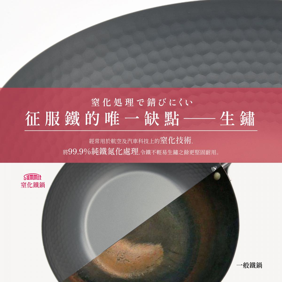 100%日本製 🇯🇵SUMMIT【輕身窒化鐵鍋系列】槌目北京鍋