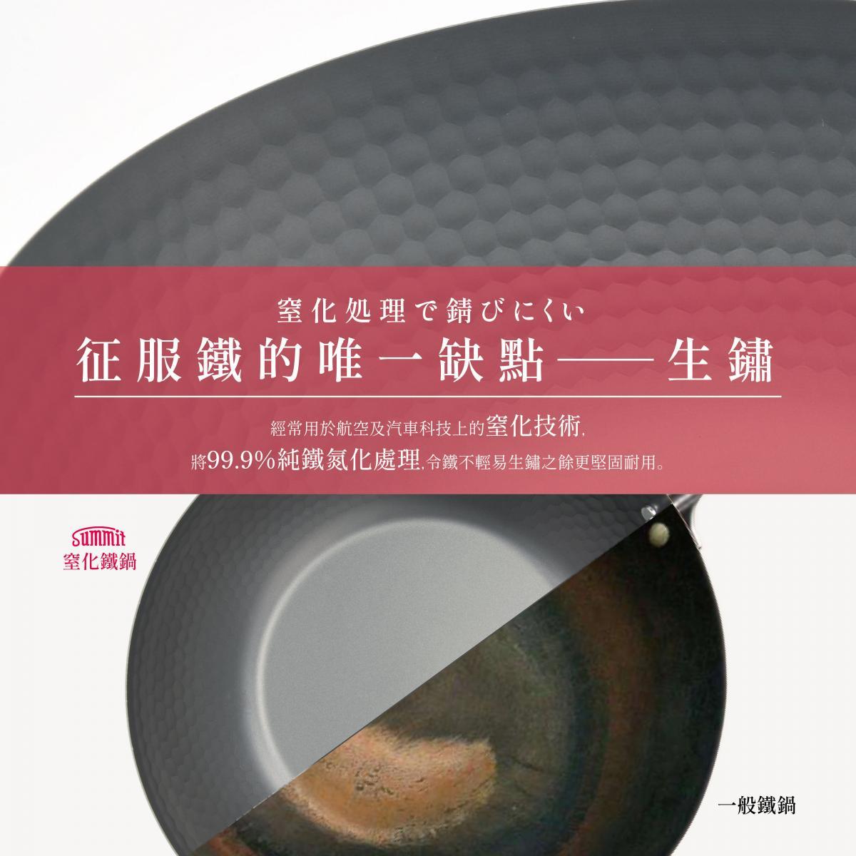 100%日本製 🇯🇵SUMMIT【輕身窒化鐵鍋系列】槌目北京鍋