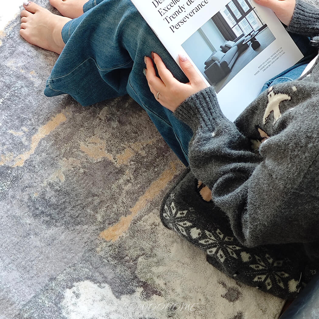 ラグ カーペット 楕円形 ボア ラグマット 洗える おしゃれ 円形 ラグ 短い毛足 絨毯 滑り止め付き 掃除易い 床暖房対応 オールシーズン