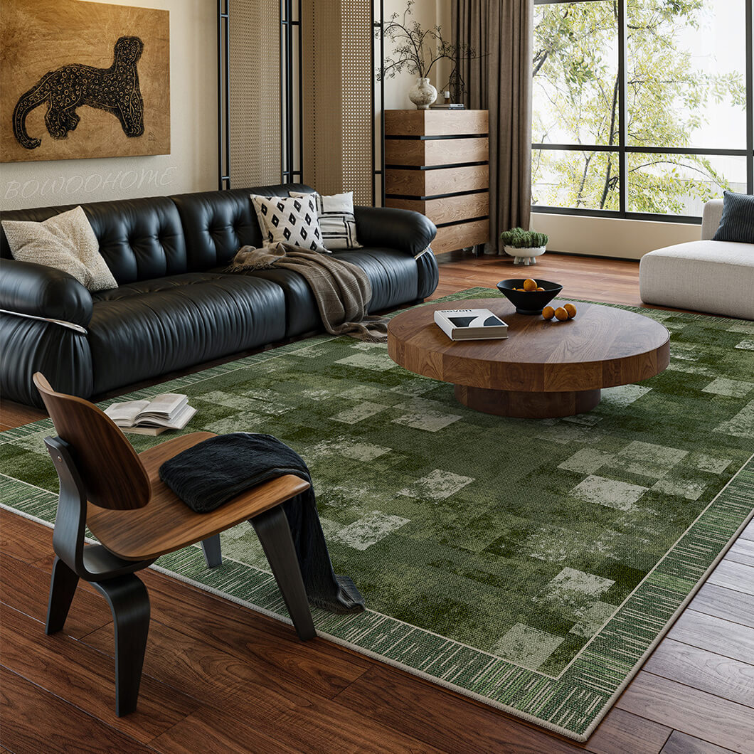 BowooHome ラグマット 平坦 北欧 シンプル ファッション さらさらした触り 掃除簡単 おしゃれ ラグ カーペット 洗える 滑り止め付き 四季通用