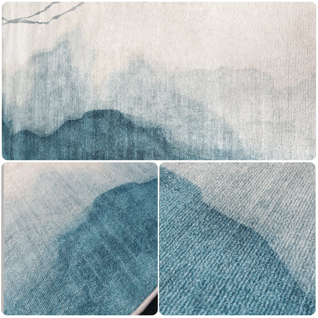 BowooHome ラグマット 平坦 北欧 シンプル さらさらした触り ファッション おしゃれ カーペット ラグ 掃除簡単 洗える 滑り止め付き 四季通用