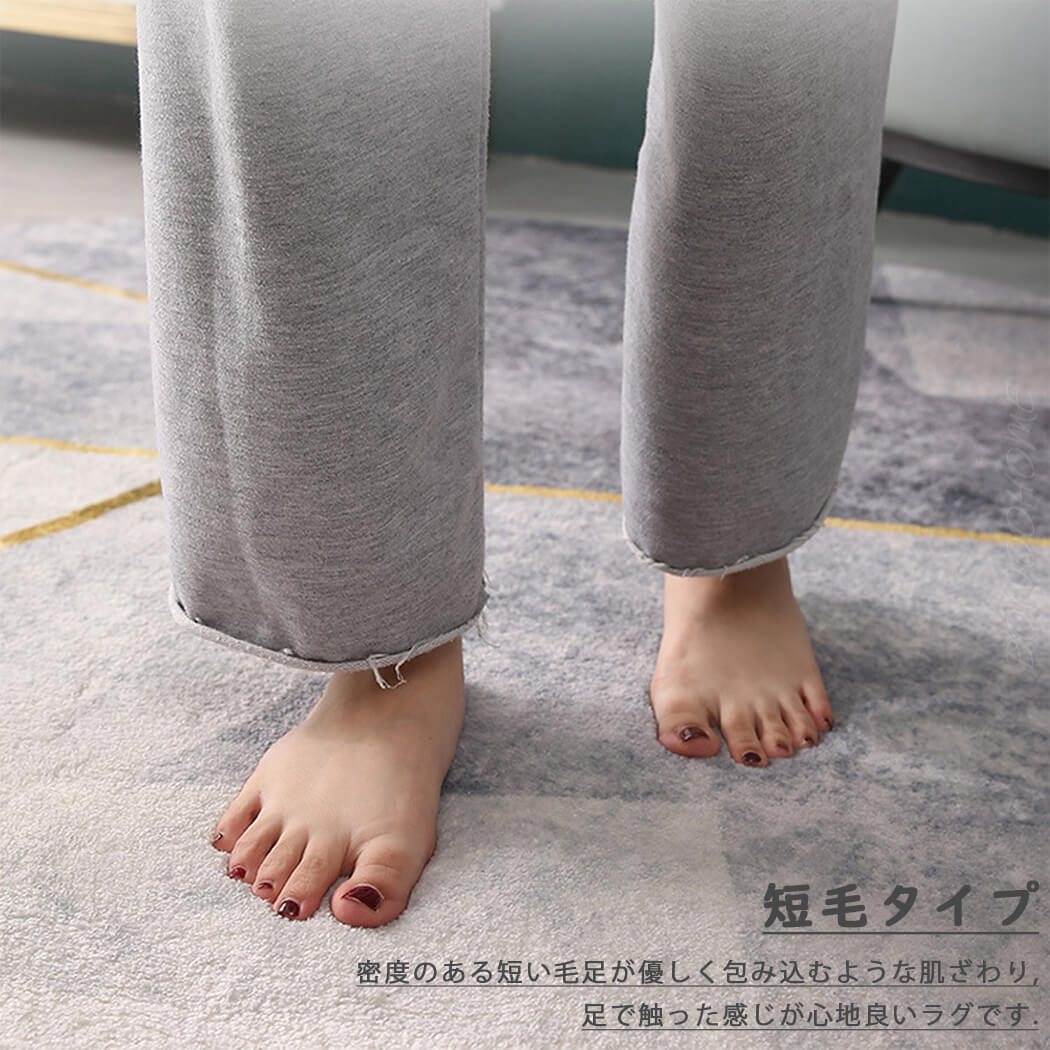 BowooHome ラグ 円形 ラグマット 厚め 洗える おしゃれ 北欧 丸 カーペット 短い毛足 絨毯 滑り止め付き 掃除易い 床暖房対応 オールシーズン