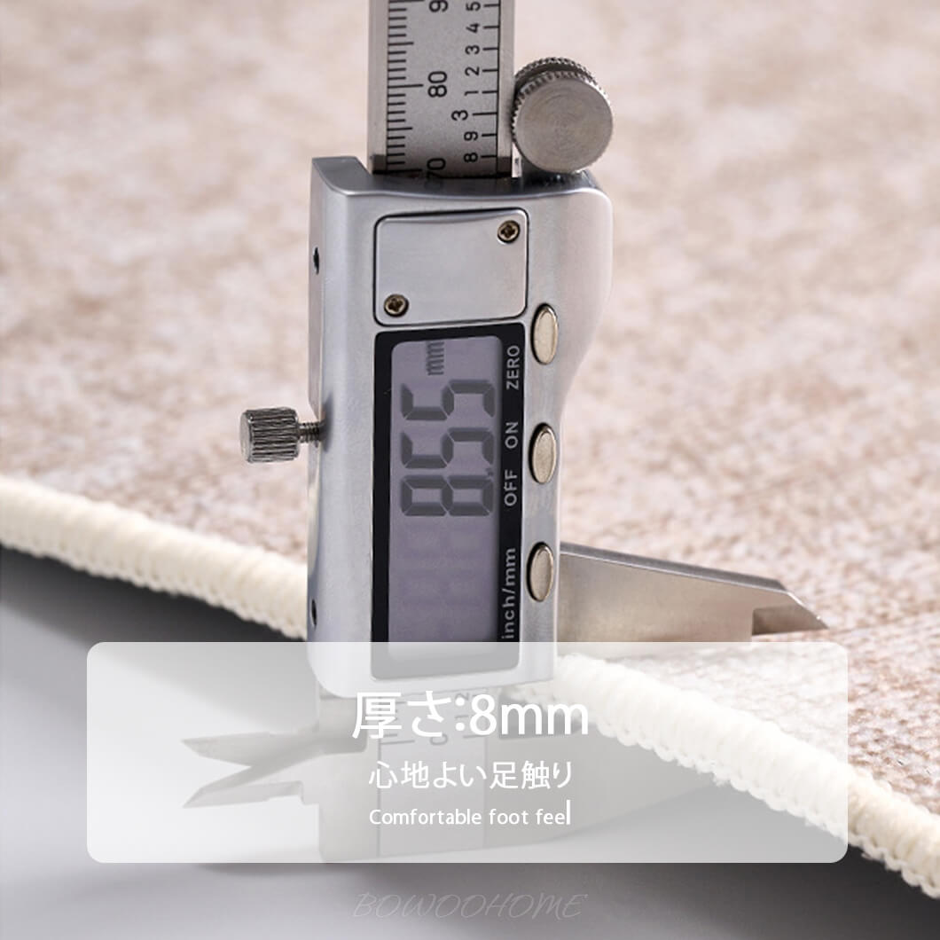 BowooHome ラグ 円形 ラグマット 可愛い シンプル 平坦 さらさらした触り おしゃれ ラグカーペット 掃除簡単 洗える 滑り止め付き 四季通用