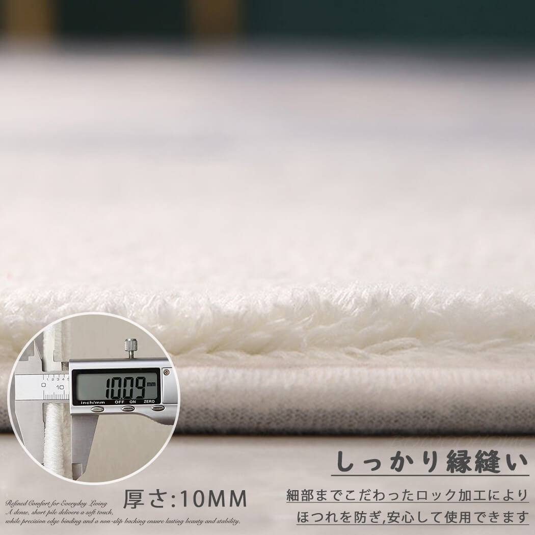 BowooHome ラグ 円形 ラグマット 厚め 洗える おしゃれ 北欧 丸 カーペット 短い毛足 絨毯 滑り止め付き 掃除易い 床暖房対応 オールシーズン