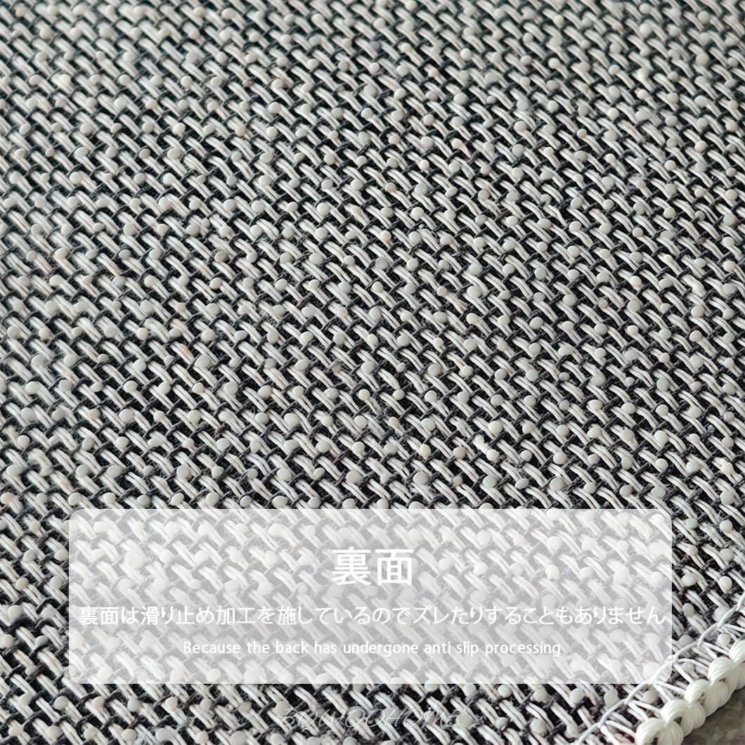 BowooHome ラグ 円形 ラグマット 可愛い シンプル 平坦 さらさらした触り おしゃれ ラグカーペット 掃除簡単 洗える 滑り止め付き 四季通用