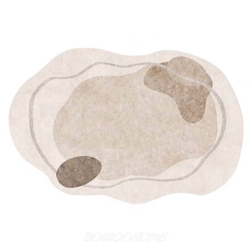 BowooHome ラグ 楕円形 おしゃれ ボア ラグマット カーペット 洗える 厚め 絨毯 ラグ 北欧 オールシーズン