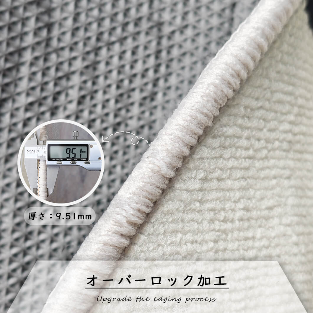 BowooHome ラグ 円形 北欧 ラグマット ファッション 平坦 さらさらした触り 掃除簡単 おしゃれ ラグカーペット 洗える 滑り止め付き 四季通用