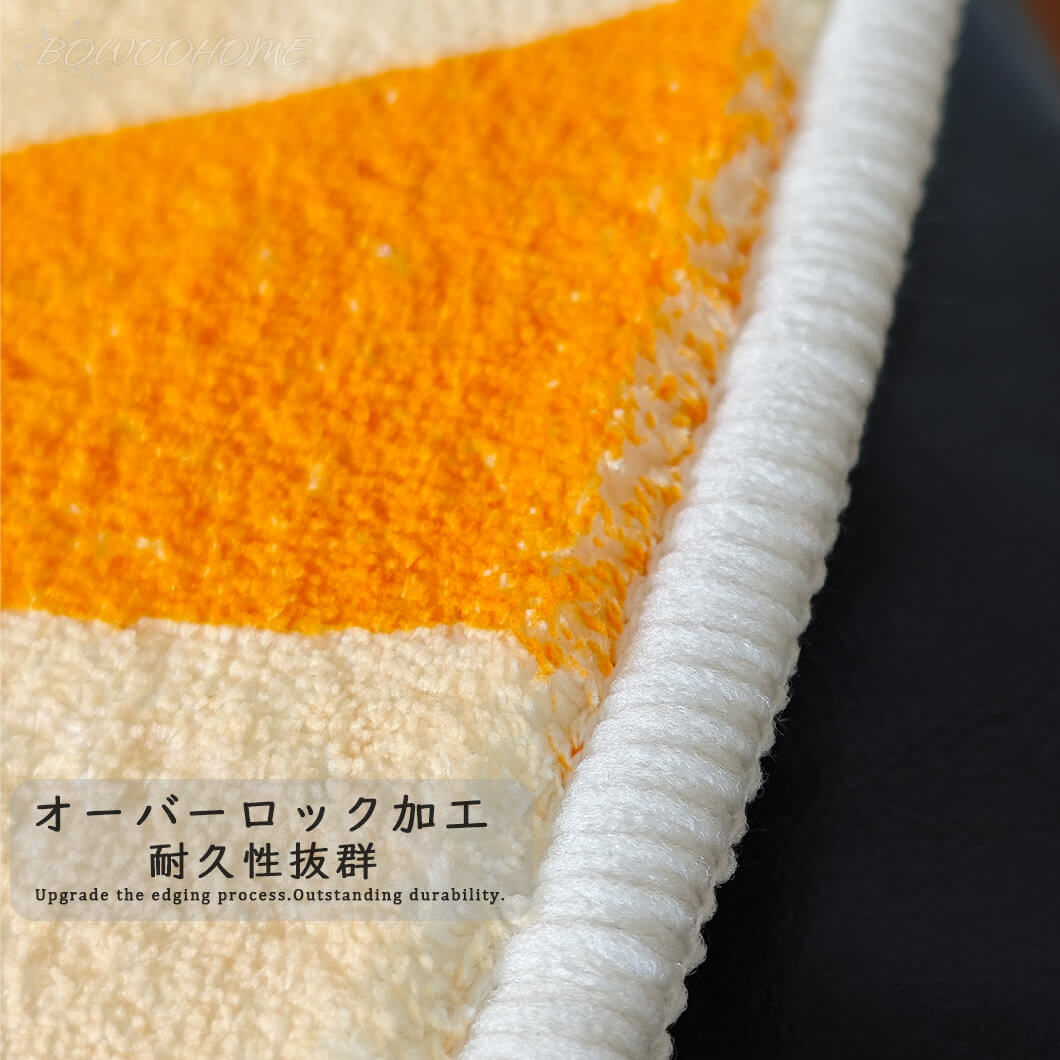 BowooHome ラグ 円形 変形 可愛い 短毛 ねこ 子供部屋 ラグマット カーペット 洗える 掃除簡単 四季通用