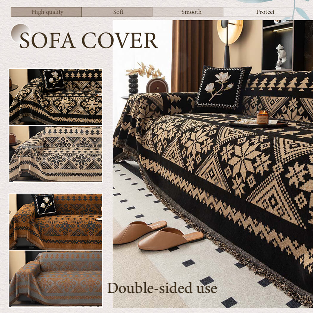 BowooHome ソファーカバー マルチカバー ソファ毛布 両面使用 おしゃれ 保護カバー 1人掛け～5人掛け対応 洗える ソファカバー 犬猫対策 防塵 キズ防止 お手入れ簡単 汚れ防止