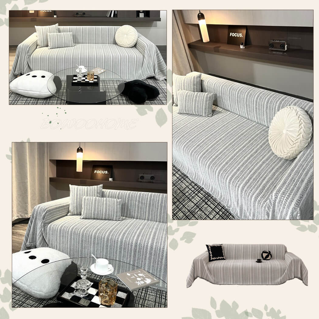 BowooHome ソファーカバー マルチカバー ソファ毛布 北欧 1人掛け～5人掛け対応 おしゃれ 汚れ防止 洗える 保護カバー 大きいサイズ ソファカバー 犬猫対策 防塵 キズ防止 お手入れ簡単