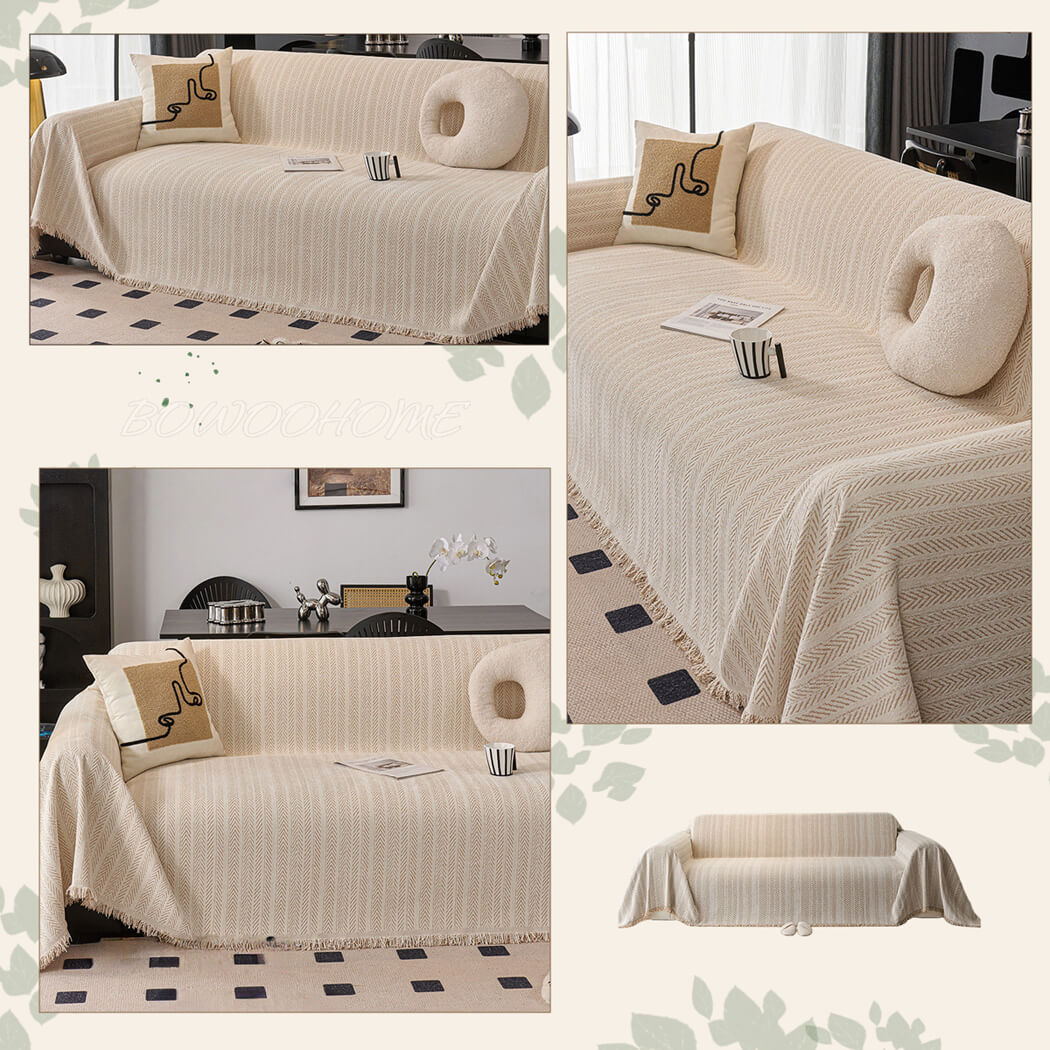 BowooHome ソファーカバー マルチカバー ソファ毛布 北欧 1人掛け～5人掛け対応 おしゃれ 洗える 汚れ防止 保護カバー ソファカバー 大きいサイズ 犬猫対策 防塵 キズ防止 お手入れ簡単