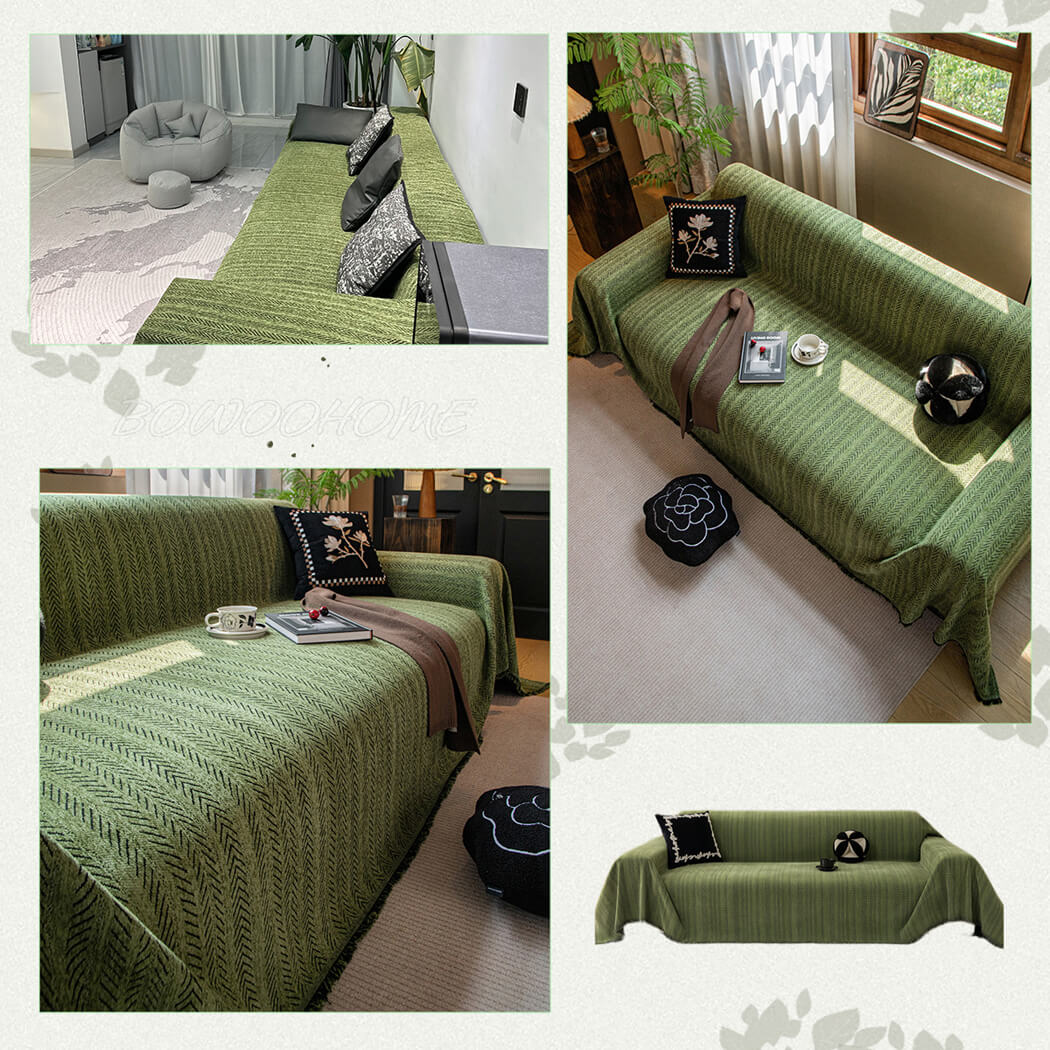 BowooHome ソファーカバー マルチカバー ソファ毛布 北欧 1人掛け～5人掛け対応 おしゃれ 洗える 汚れ防止 保護カバー 大きいサイズ ソファカバー 犬猫対策 防塵 キズ防止 お手入れ簡単