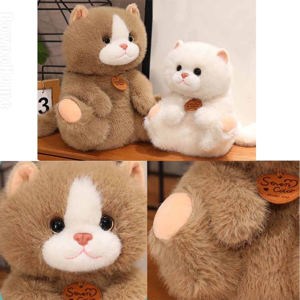 BowooHome ぬいぐるみ ねこ 猫 可愛い ふわふわ もちもち 本物そっくり 友達 彼氏 彼女 家族 誕生日 記念日 プレゼント お祝い 贈り物