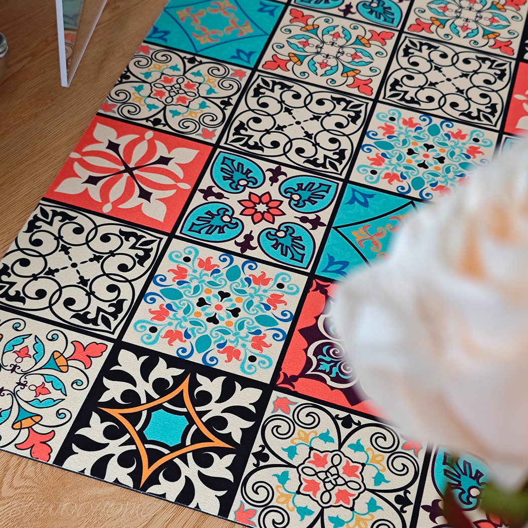 BowooHome バスマット ドアマット 吸水速乾 平らな表面 薄い 滑り止め付き キッチンマット 洗える 掃除しやすい