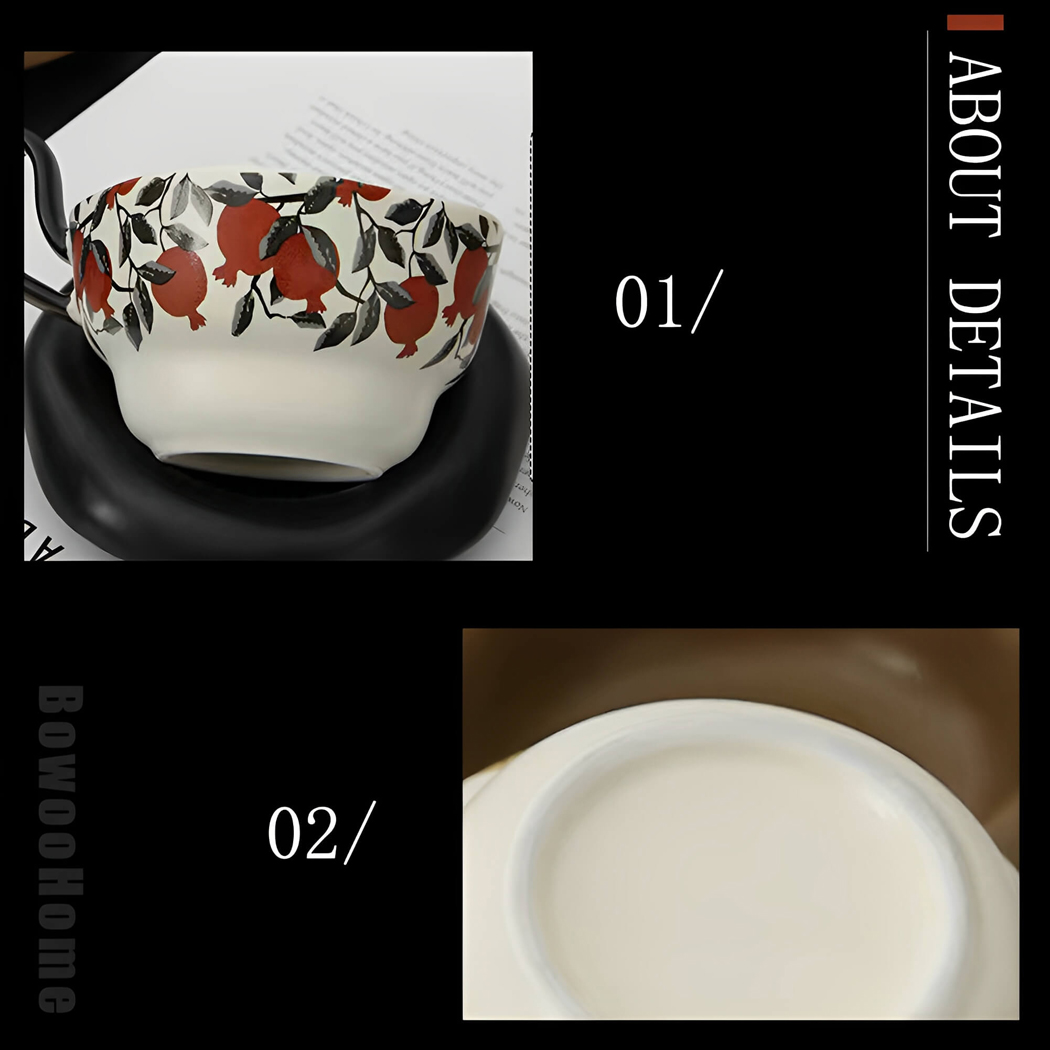 BowooHome マグカップ コーヒー カップ ティーカップ オシャレ Coffee Cup 磁器 耐熱 シンプル お手入れ簡単 食洗器可 耐冷