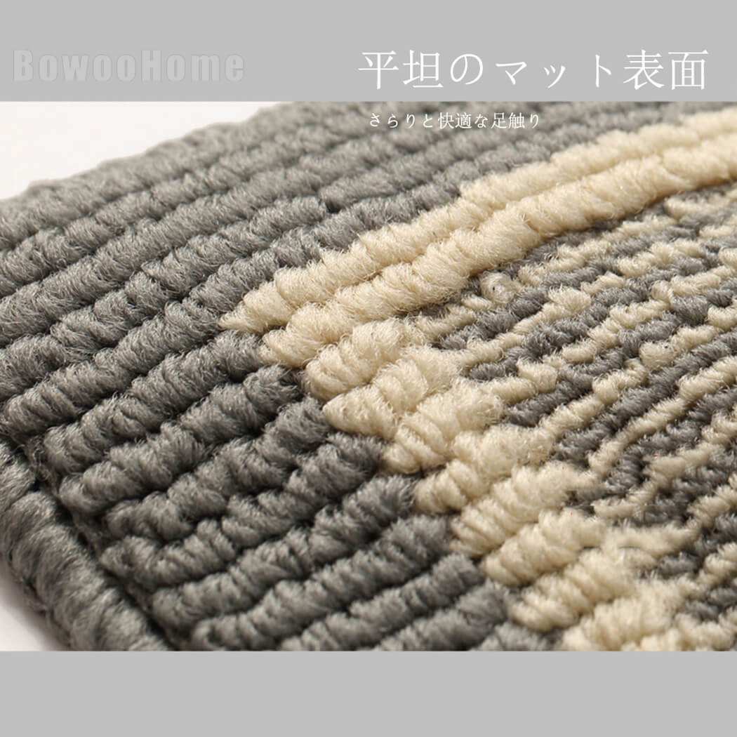 BowooHome キッチンマット 玄関マット おしゃれ 洗える 吸水 速乾 耐用性 抗菌防臭 お手入れ簡単 掃除やすい 滑り止め付き