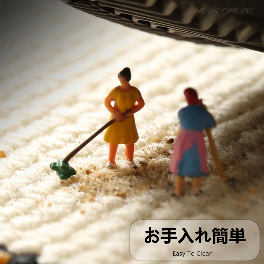 BowooHome 玄関マット 室内 マット バスマット 毛足のないタイプ フラットの表面 洗える 吸水速乾 掃除簡単 滑り止め