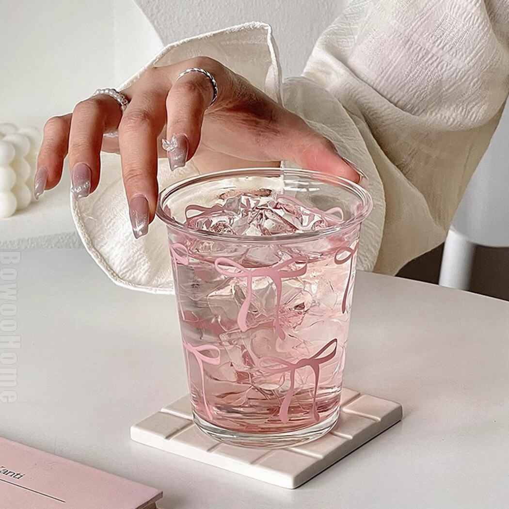 BowooHome グラス ガラスコップ コーヒー ティーコップ 耐熱 耐冷 食洗器可 お手入れ簡単 Coffee Cup