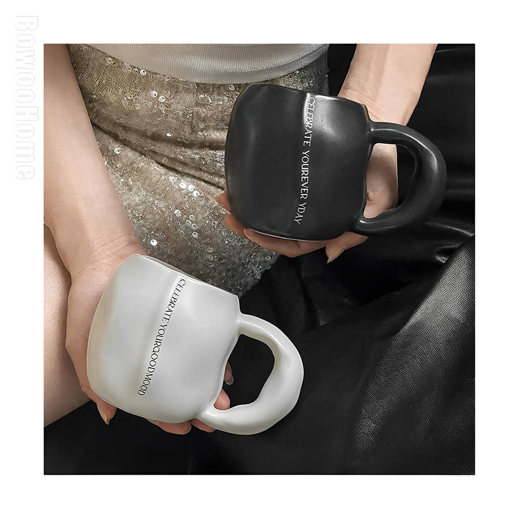 BowooHome マグカップ ティーカップ 耐熱 カップ 耐冷 コーヒーカップ シンプル オシャレ お手入れ簡単 食洗器可 Coffee Cup