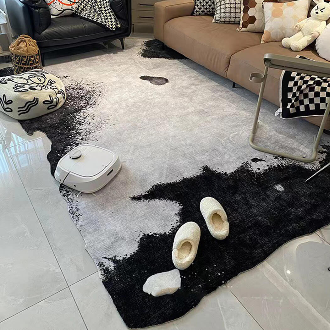 カーペット おしゃれ ラグ 北欧 ラグマット 細い絨 短い毛 1cm厚 絨毯 洗える 滑り止め付き オールシーズン グレー