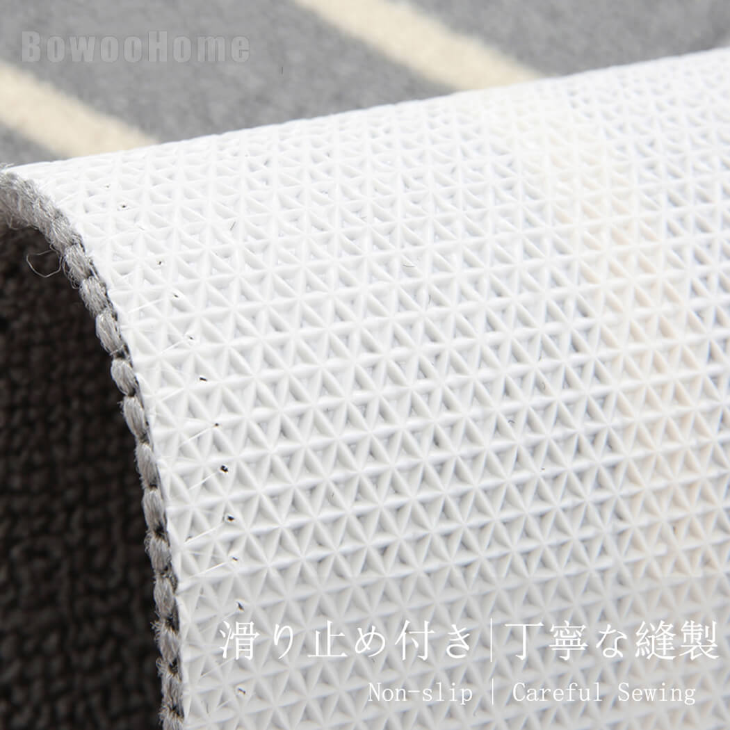 BowooHome キッチンマット 玄関マット おしゃれ 洗える 吸水 速乾 耐用性 抗菌防臭 お手入れ簡単 掃除やすい 滑り止め付き