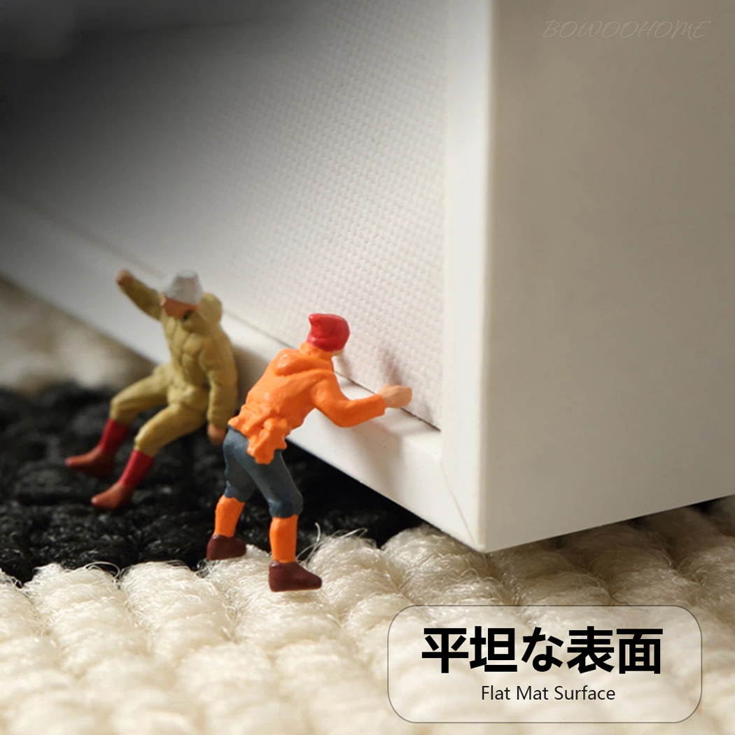 BowooHome 玄関マット 室内 マット バスマット 毛足のないタイプ フラットの表面 洗える 吸水速乾 掃除簡単 滑り止め