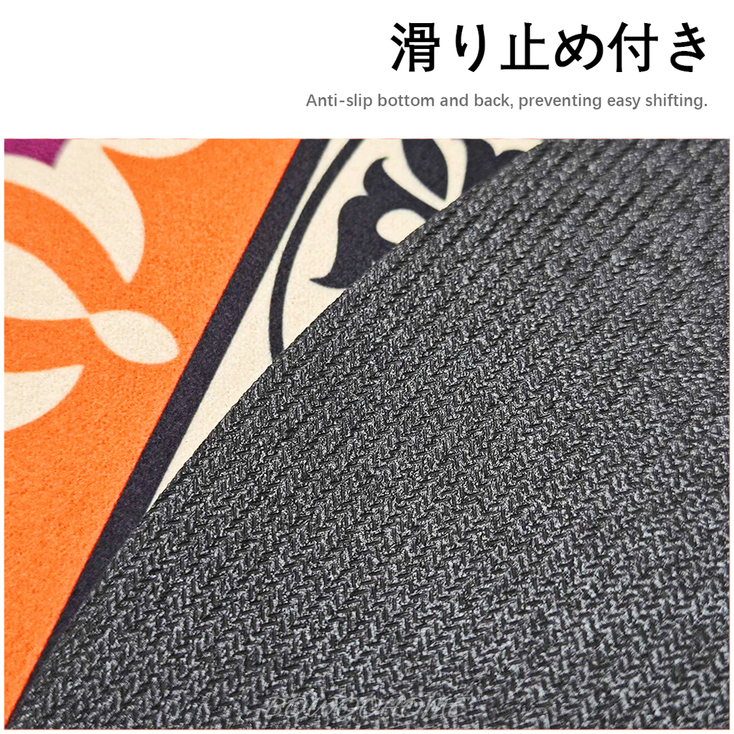 BowooHome バスマット ドアマット 吸水速乾 平らな表面 薄い 滑り止め付き キッチンマット 洗える 掃除しやすい