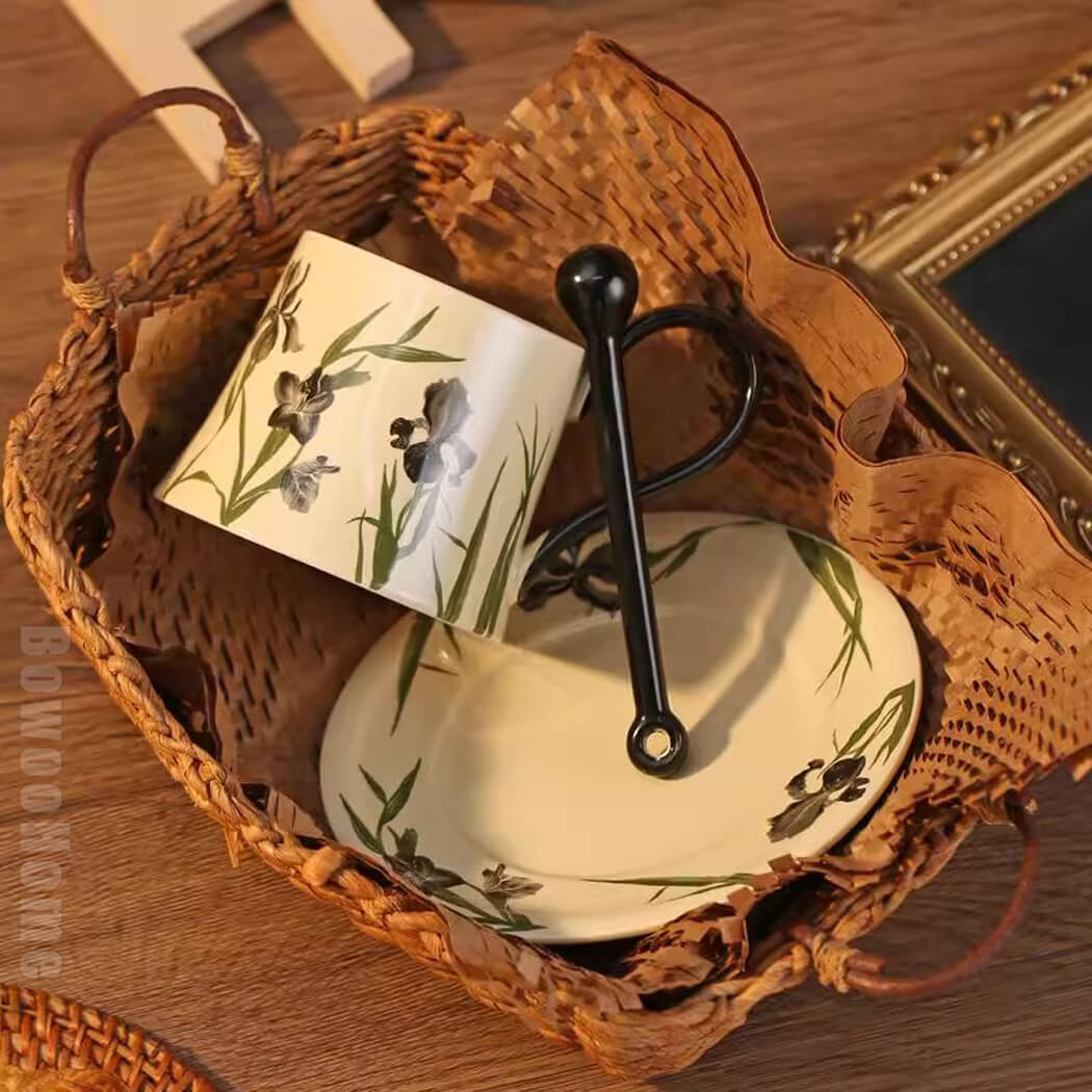 BowooHome コーヒーカップ ティーカップ コップ 磁器 店舗用 家庭用 ミルクティー 飲料 お茶 Coffee Cup 耐熱 耐冷 食洗器可 お手入れ簡単