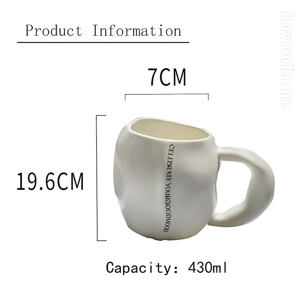 BowooHome マグカップ ティーカップ 耐熱 カップ 耐冷 コーヒーカップ シンプル オシャレ お手入れ簡単 食洗器可 Coffee Cup