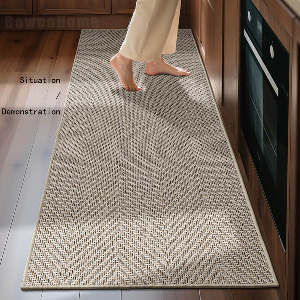 BowooHome キッチンマット おしゃれ シンプル 玄関マット 耐用性 掃除やすい 洗える 滑り止め付き 吸水 速乾 抗菌防臭 お手入れ簡単