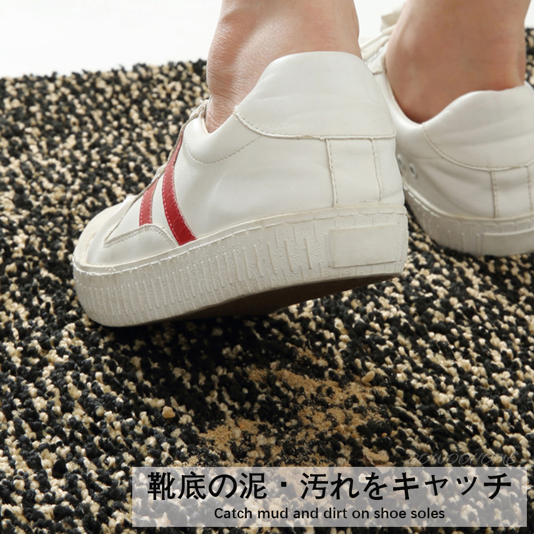 BowooHome ドアマット フワフワ ソフト 玄関マット 足拭き 室内 バスマット 洗える 吸水 速乾 滑り止め 掃除しやすい