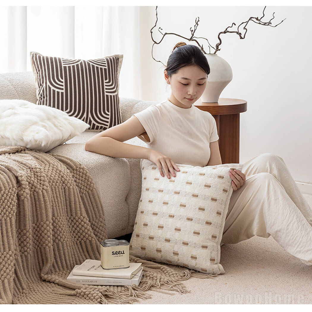 BowooHome クッション 背当て 北欧 ソファークッション おしゃれ 腰当て 抱き枕 抗菌 防臭 ソファ背当て 装飾枕 お部屋の飾り