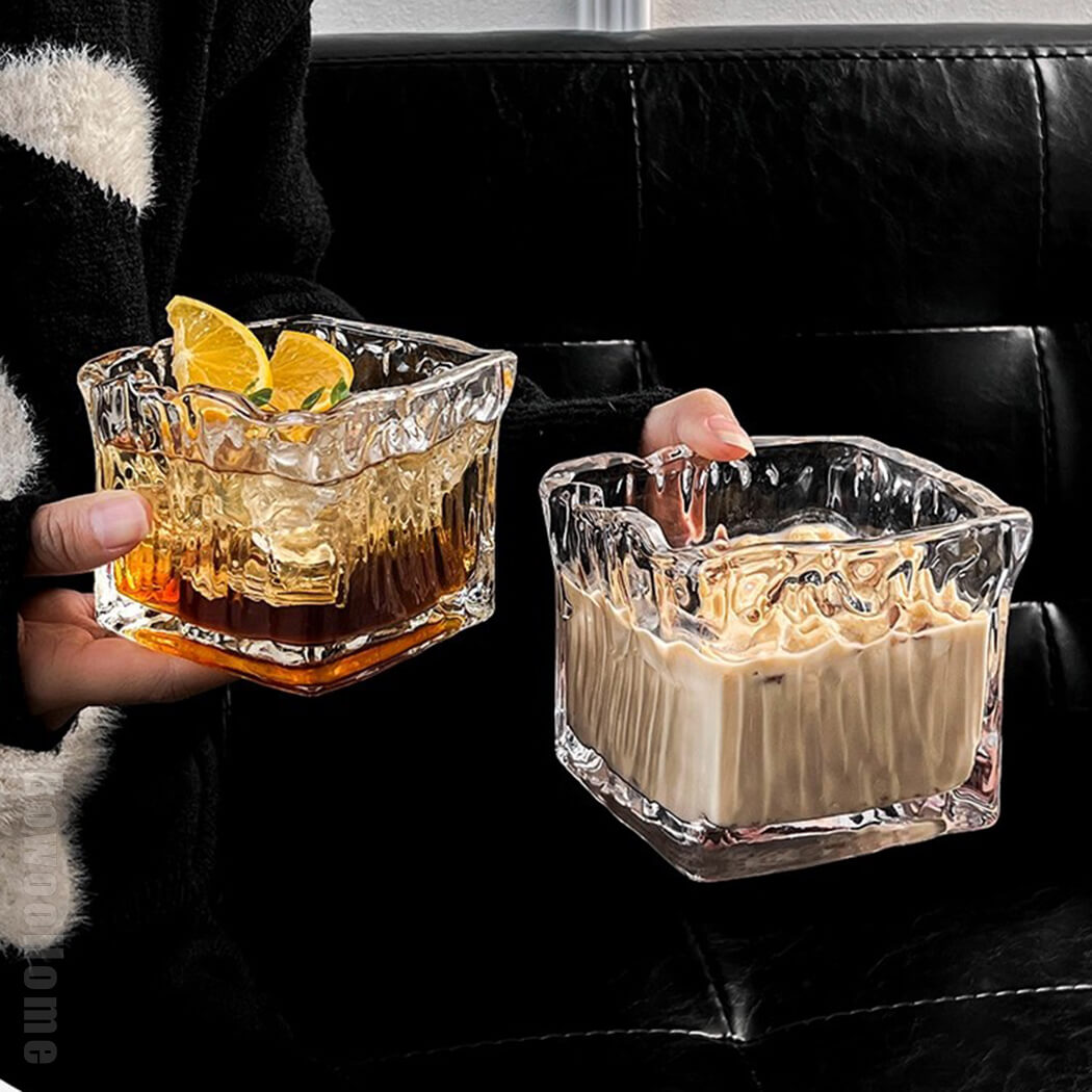 BowooHome コーヒーコップ グラス ガラスコップ 家庭用 店舗用 コーヒーカップ ミルクティー お茶 飲料 耐熱 耐冷 食洗器可 お手入れ簡単