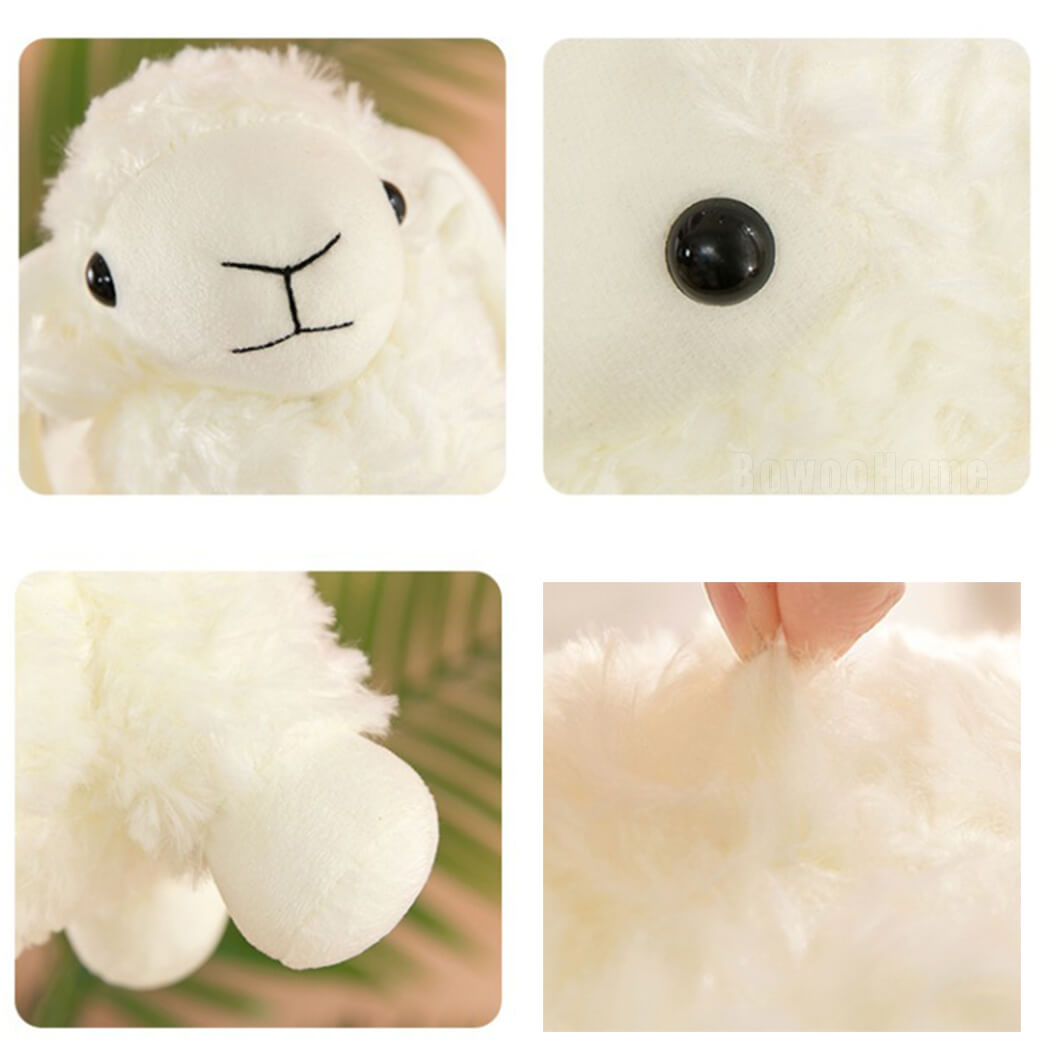 BowooHome ぬいぐるみ 羊 ひつじ 可愛い ふわふわ もちもち 本物そっくり 友達 彼氏 彼女 家族 誕生日 記念日 プレゼント お祝い 贈り物