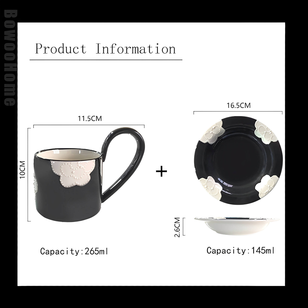 BowooHome マグカップ コーヒーカップ 磁器 ティーカップ 耐熱 耐冷 オシャレ カップ Coffee Cup お手入れ簡単 食洗器可