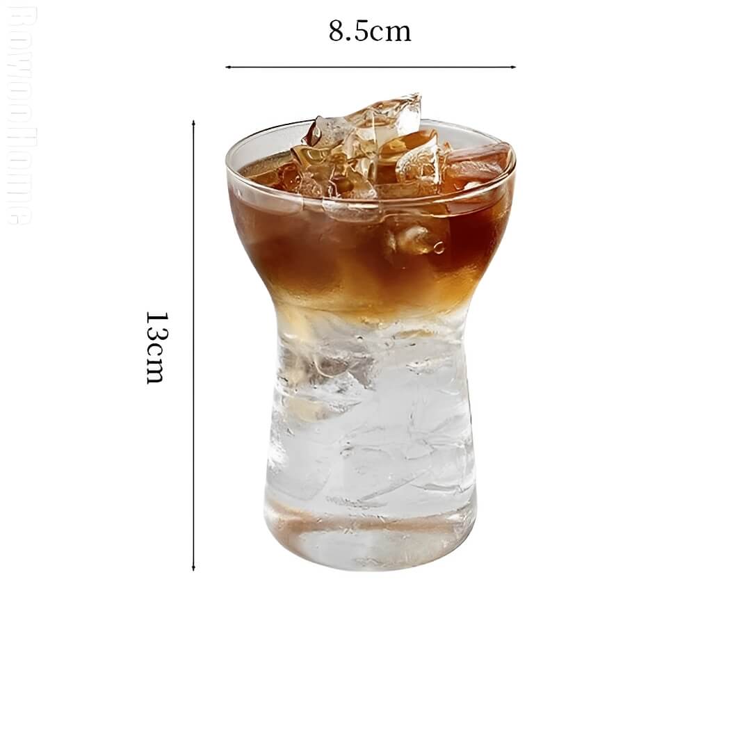 BowooHome グラス コーヒーカップ 耐熱 耐冷 ティーカップ シンプル オシャレ ガラス カップ 食洗器可 Coffee Cup お手入れ簡単