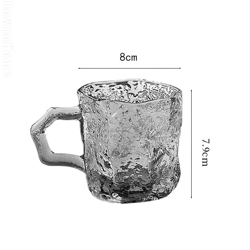 BowooHome ガラスカップ グラス コーヒーカップ ティーカップ コップ オシャレ 耐熱 耐冷 Coffee Cup 食洗器可 お手入れ簡単