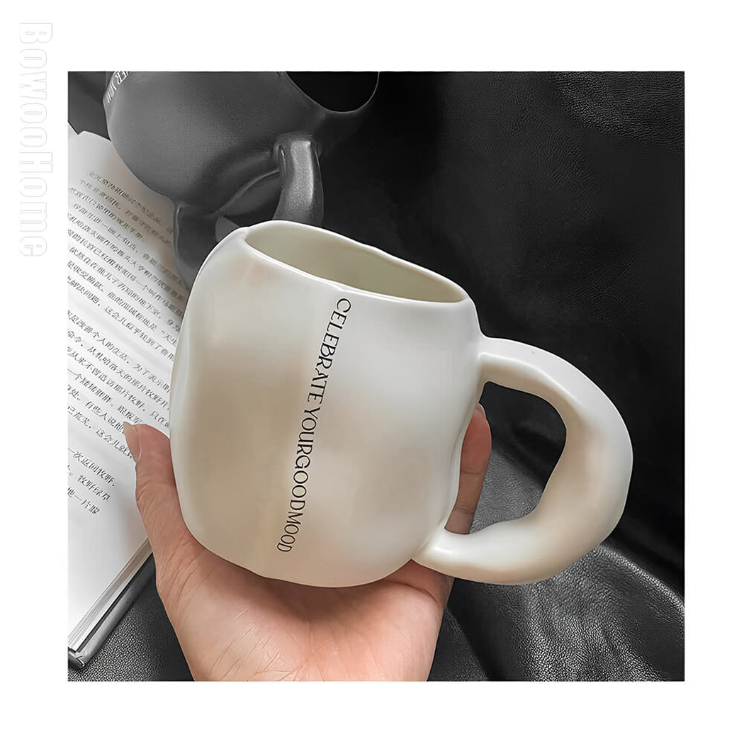BowooHome マグカップ ティーカップ 耐熱 カップ 耐冷 コーヒーカップ シンプル オシャレ お手入れ簡単 食洗器可 Coffee Cup