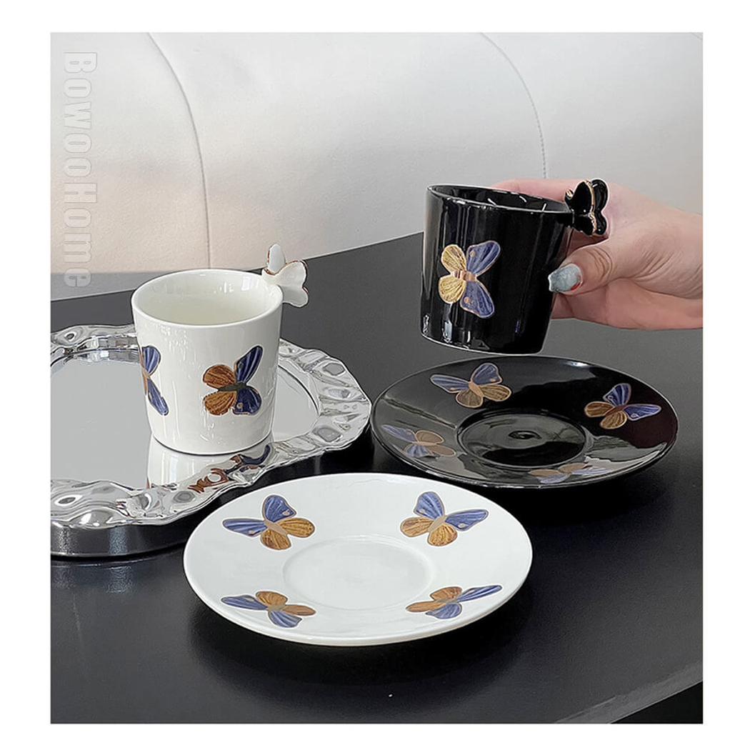 BowooHome マグカップ コーヒーカップ 磁器 ティーカップ シンプル オシャレ 耐熱 耐冷 Coffee Cup カップ お手入れ簡単 食洗器可