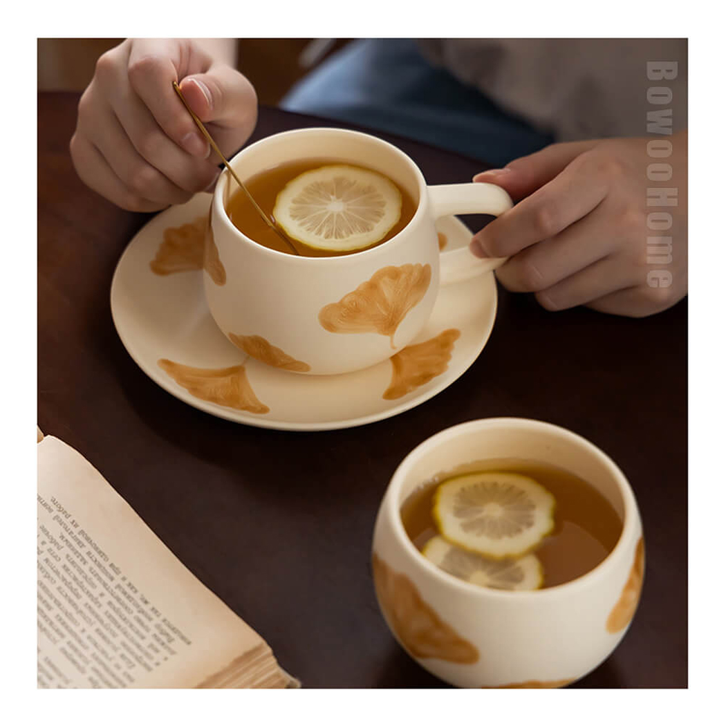 BowooHome マグカップ コーヒーカップ オシャレ カップ 耐熱 ティーカップ 磁器 Coffee Cup シンプル 耐冷 食洗器可 お手入れ簡単