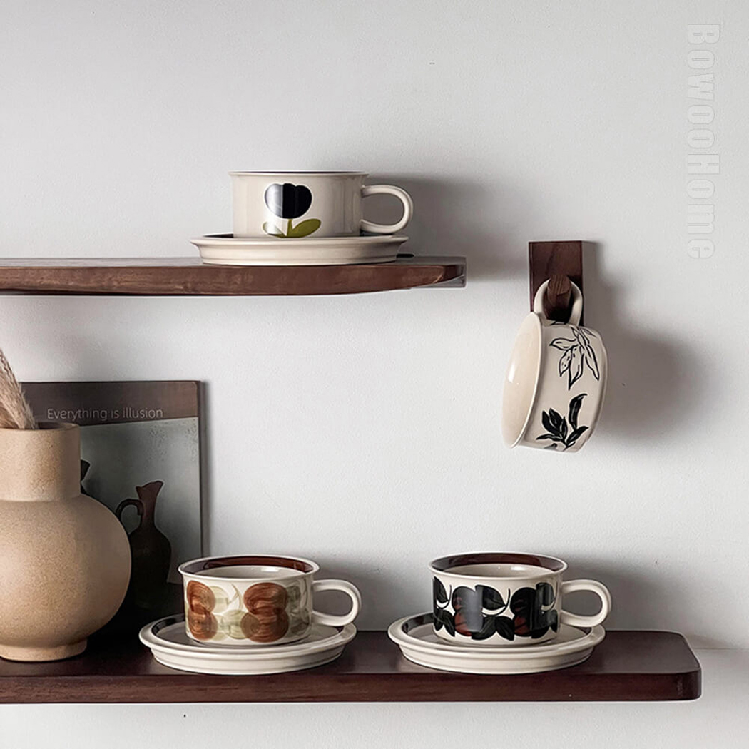 BowooHome マグカップ オシャレ 磁器 コーヒーカップ ティーカップ Coffee Cup カップ 耐熱 耐冷 食洗器可 お手入れ簡単