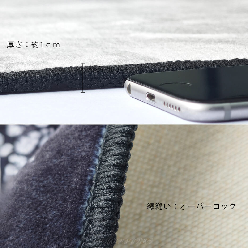 BowooHome カーペット おしゃれ ラグ 北欧 ラグマット 細い絨 短い毛 1cm厚 絨毯 洗える 滑り止め付き オールシーズン グレー