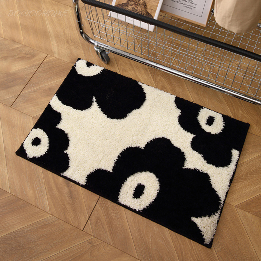 BowooHome ドアマット フワフワ ソフト 足拭き 玄関マット バスマット 室内 吸水 速乾 洗える 滑り止め 掃除しやすい