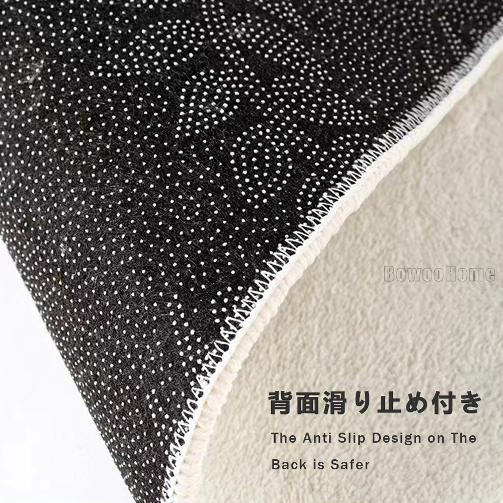 BowooHome おしゃれ ラグ ソフト短絨 カットパイル カーペット ラグマット 洗える 滑り止め付き オールシーズン使える
