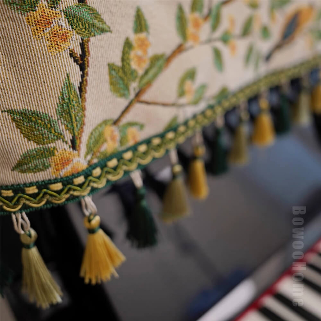 BowooHome ピアノカバー トップカバー 防塵カバー ピアノ 簡約 おしゃれ エレガント ピアノ保護 アップライトピアノカバー アップライトピアノをホコリや傷から保護するピアノカバー