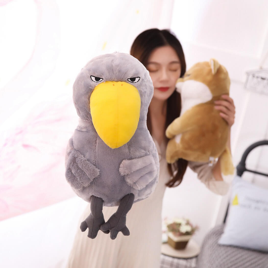 BowooHome ぬいぐるみ 縫い包み ハシビロコウ 可愛い ふわふわ 抱き枕 誕生日 記念日 プレゼント お祝い 贈り物 部屋飾り用