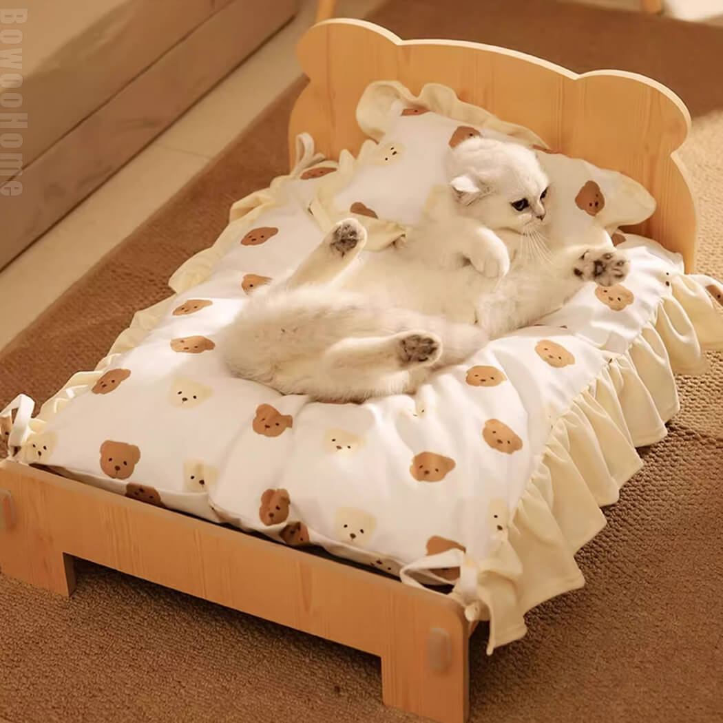 BowooHome ペットベッド ふわふわ 可愛い ペットクッション 猫犬兼用 中型犬 小型犬 寝床 室内用 ペット用品 猫ベッド 犬ベッド カワイイ 猫 四季通用