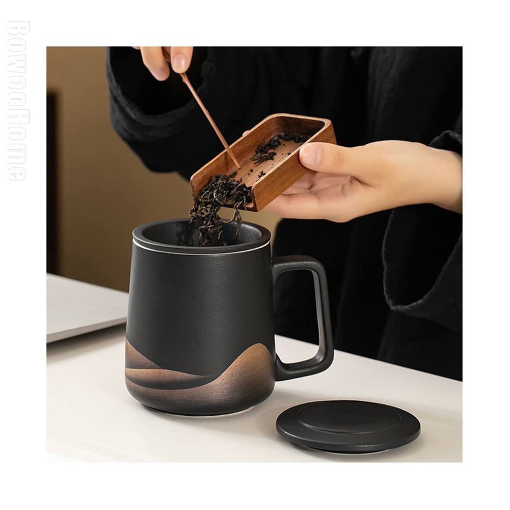 BowooHome マグカップ ティーカップ 耐熱 カップ 耐冷 コーヒーカップ Coffee Cup シンプル オシャレ 食洗器可 お手入れ簡単